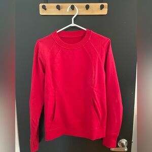 Lululemon scuba pullover in red size 6